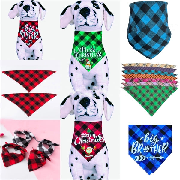 Printed Polyester Pet Triangle Bandanna