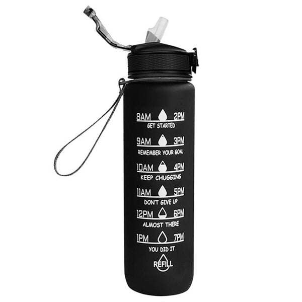 32oz Water Bottle with Time Maker and Straw