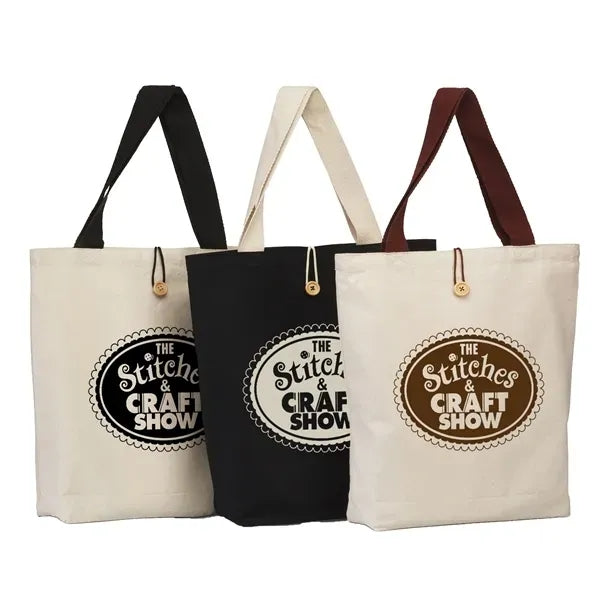 Portable Button-Up Canvas Tote