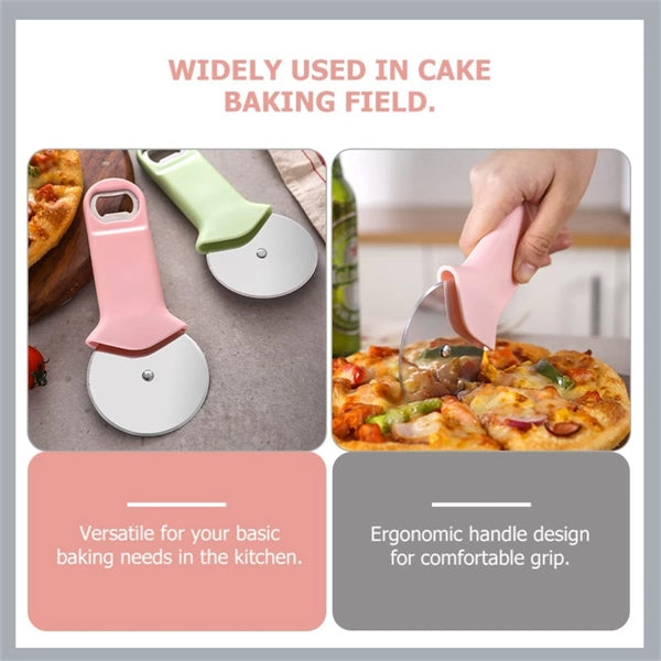 Pizza Knife Wheel & Bottle Opener Dual-Purpose Baking Tool