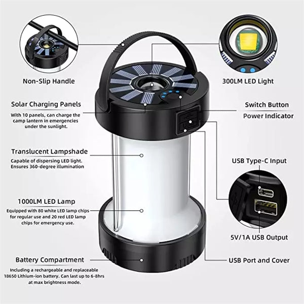 Outdoor Solar Camping Lantern