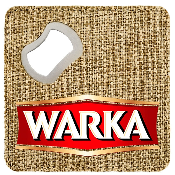 Sublimated 4" x 4" Square Burlap Bottle Opener & Coaster