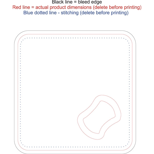 Sublimated 4" x 4" Square Burlap Bottle Opener & Coaster