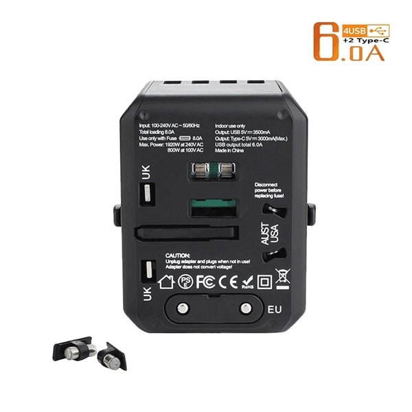 USB C Charger Travel Plug Power Adapter For WorldWide Use