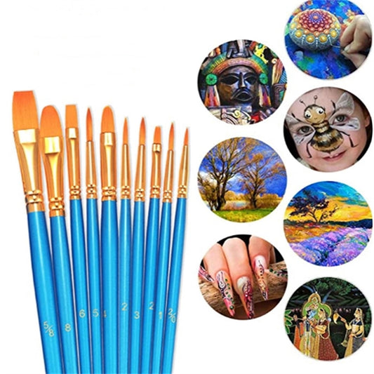20 Pcs Round Pointed Tip Paintbrushes Set
