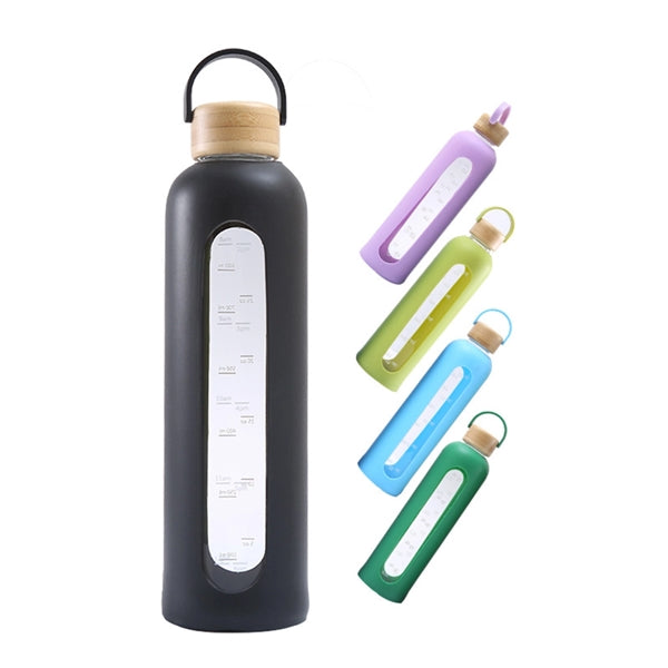 Motivational Sports Water Bottle With Bamboo Lid