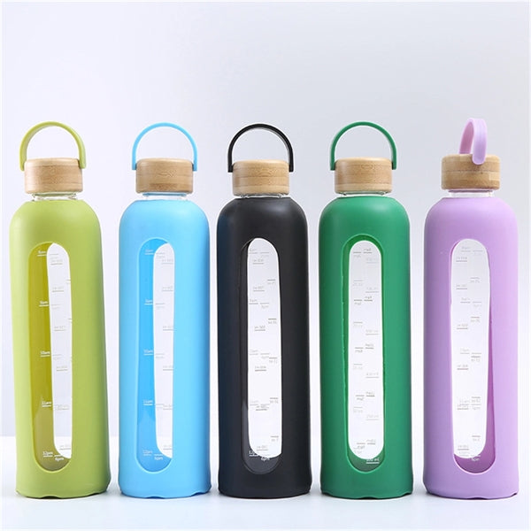 Motivational Sports Water Bottle With Bamboo Lid