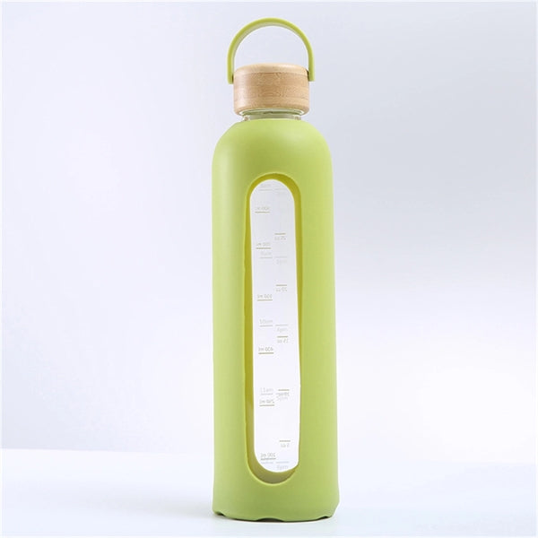 Motivational Sports Water Bottle With Bamboo Lid
