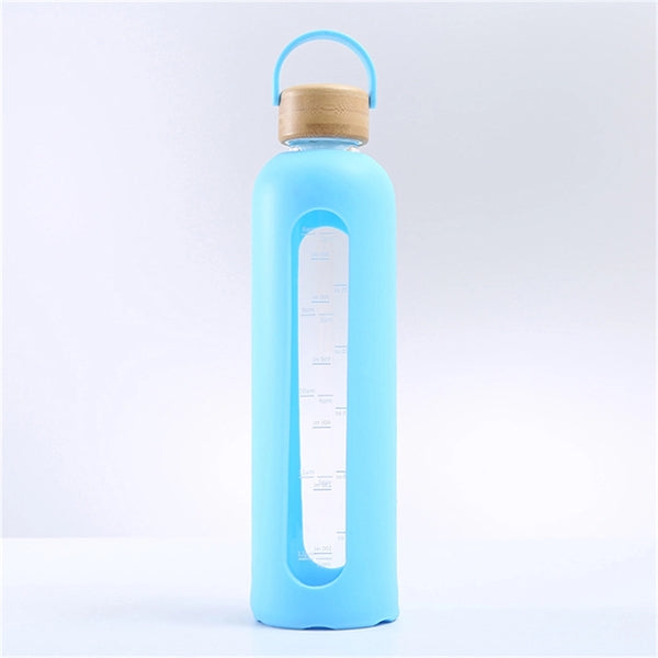 Motivational Sports Water Bottle With Bamboo Lid