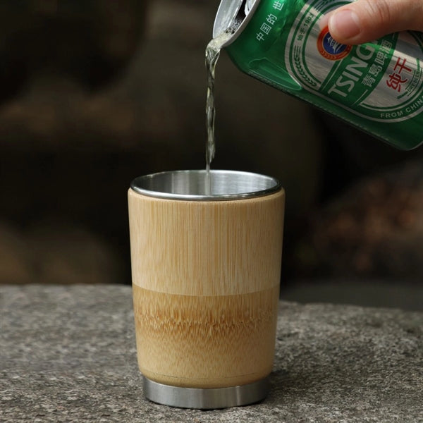 6.8 oz Natural Bamboo Mug for Coffee/Tea/Beer