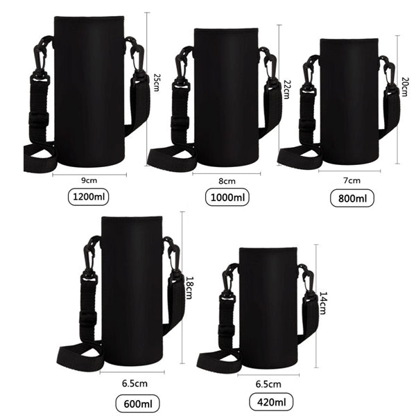 Water Bottle Bag Carrier with Shoulder Strap