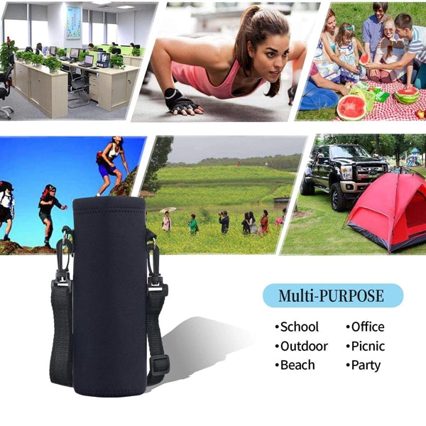 Water Bottle Bag Carrier with Shoulder Strap