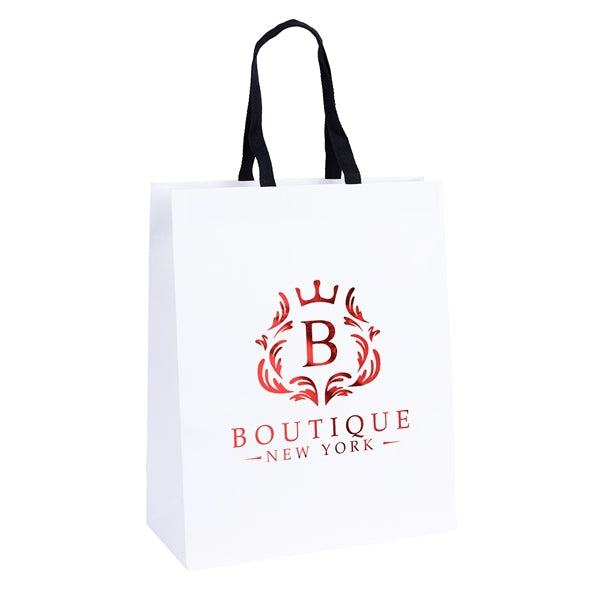 Teak - Woven Handle White Eurotote - Foil Print