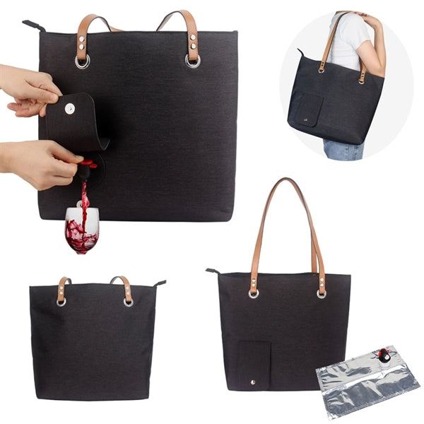 Wine Tote Bag with Hidden Dispenser