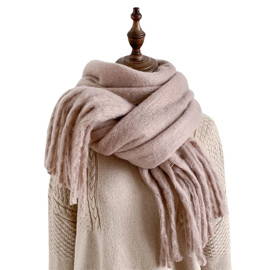 Classic Soft Mohair Long Scarf Unfold To Be Shawl Or Wrap