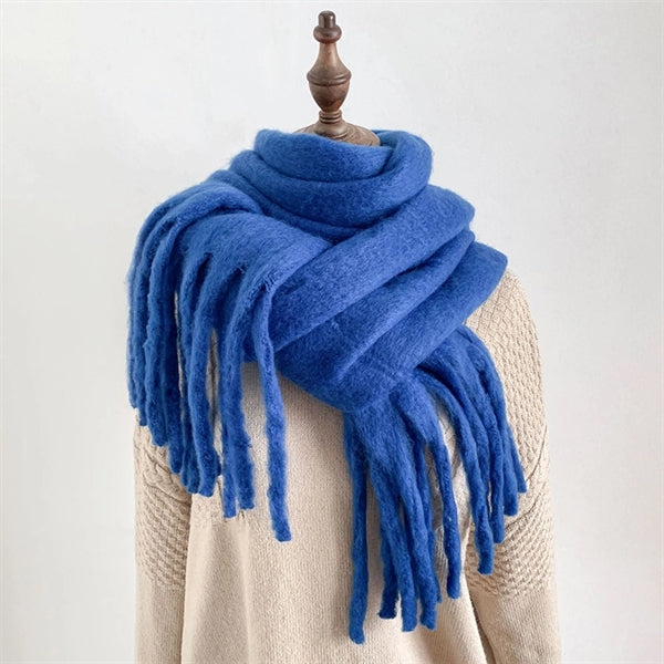 Classic Soft Mohair Long Scarf Unfold To Be Shawl Or Wrap