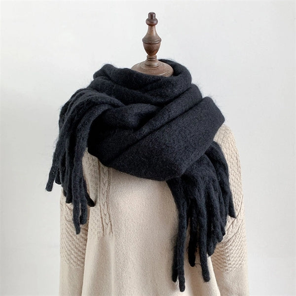 Classic Soft Mohair Long Scarf Unfold To Be Shawl Or Wrap