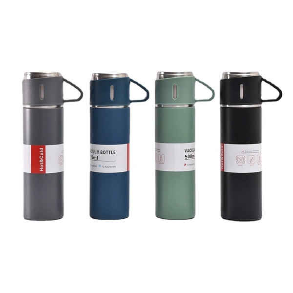 3 Lids Vacuum Stainless Steel Water Bottle