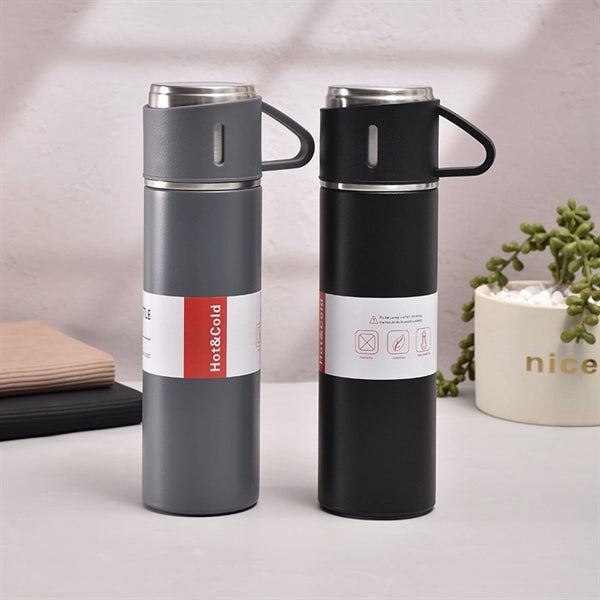 3 Lids Vacuum Stainless Steel Water Bottle