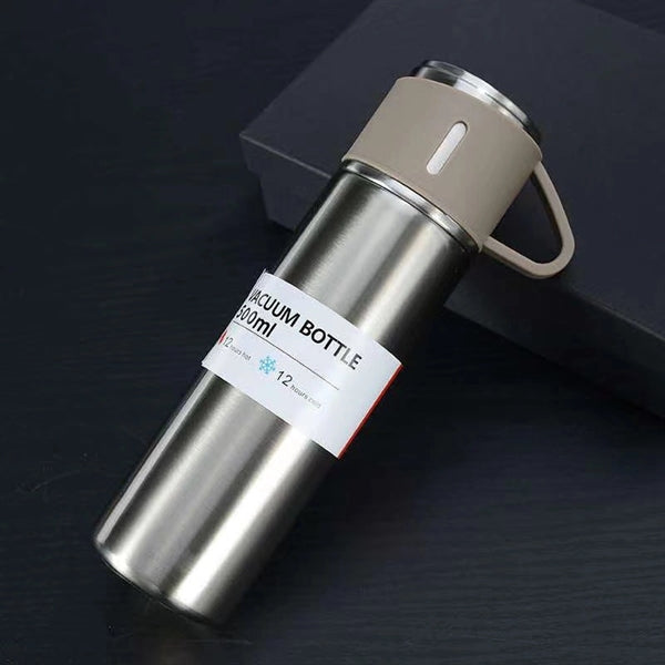3 Lids Vacuum Stainless Steel Water Bottle