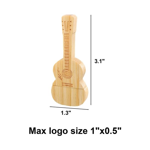 4GB Guitar Shape Wooden USB Flash Drive