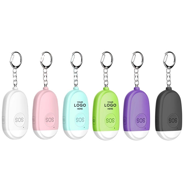 Rechargeable Personal Safety Alarm Keychain With Flashlight
