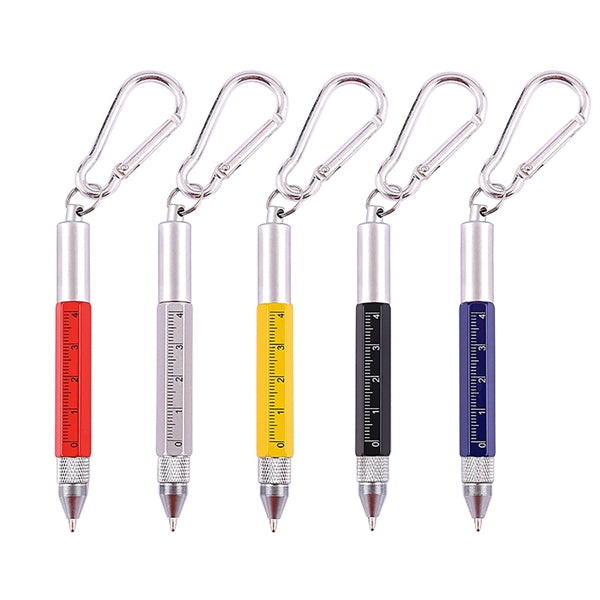 Multitool Touchscreen Pen with Ruler Carabiner Screwdriver