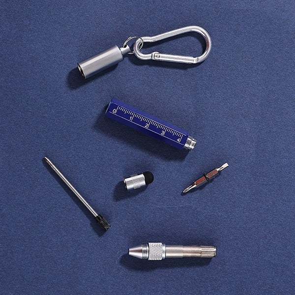 Multitool Touchscreen Pen with Ruler Carabiner Screwdriver