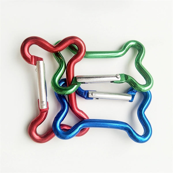 Dog Bone Shaped Spring Snap Metal Aluminum Carabiner