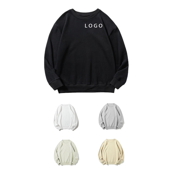 Solid Color Crew Neck Long Sleeve T-Shirt