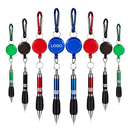 Retractable Badge Reel Pen Belt Clip and Carabiner