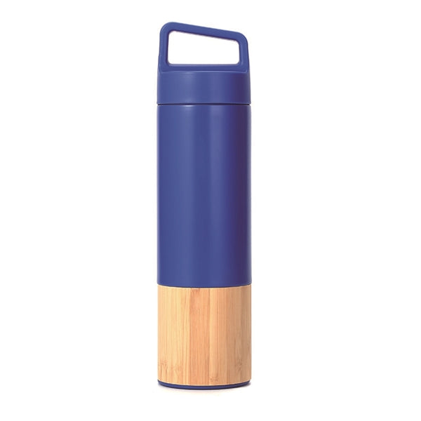 20Oz. Bamboo- Wrapped Insulated Water Bottle With Handle