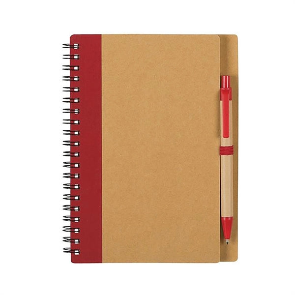 Kraft Paper Cover Lined Spiral Notebook