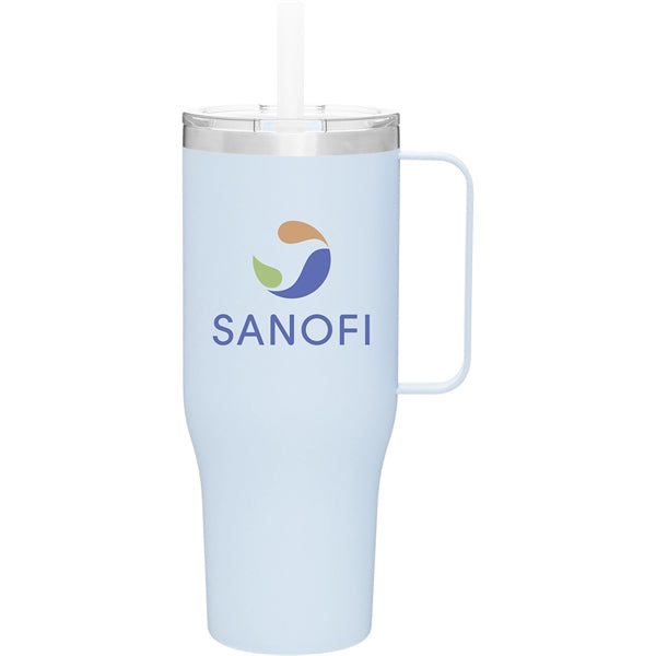 40 oz Denali Stainless Steel Insulated Travel Mug w/Straw