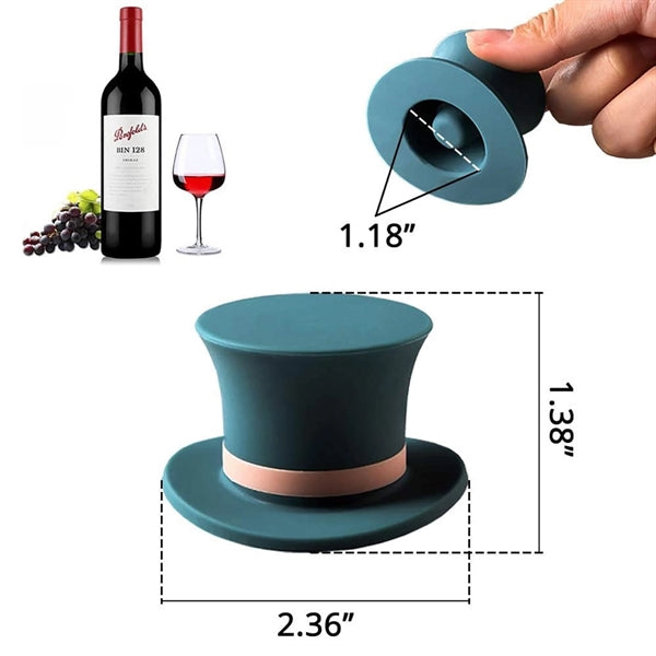 Silicone Wine Stopper Gentleman Hat Shaped