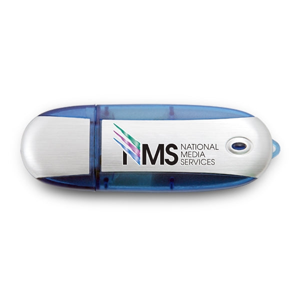 Lemont Brushed Aluminum Oval USB Flash Drive