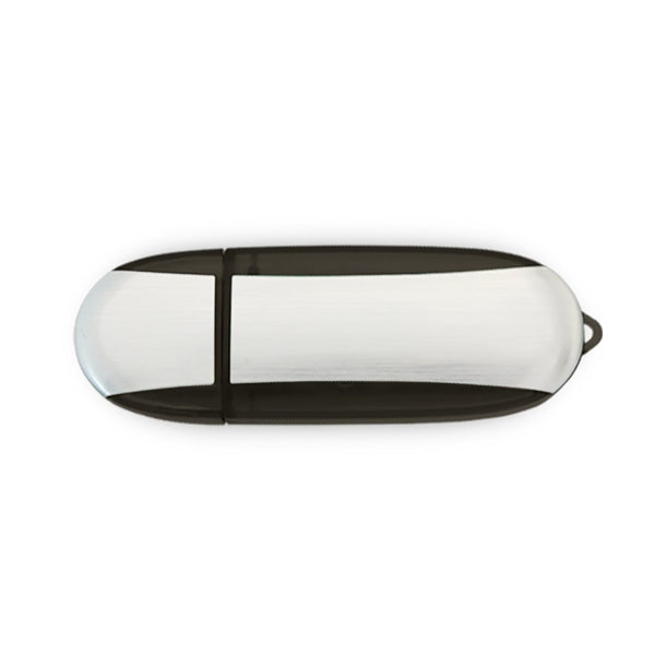 Lemont Brushed Aluminum Oval USB Flash Drive