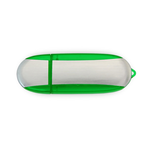 Lemont Brushed Aluminum Oval USB Flash Drive