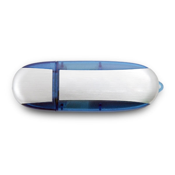 Lemont Brushed Aluminum Oval USB Flash Drive