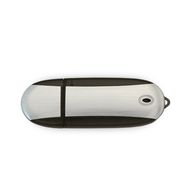Lemont Brushed Aluminum Oval USB Flash Drive