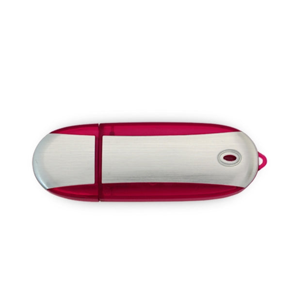 Lemont Brushed Aluminum Oval USB Flash Drive