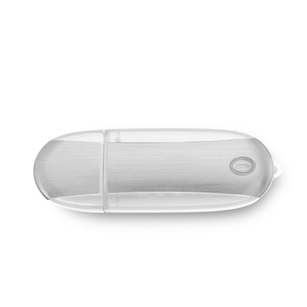 Lemont Brushed Aluminum Oval USB Flash Drive