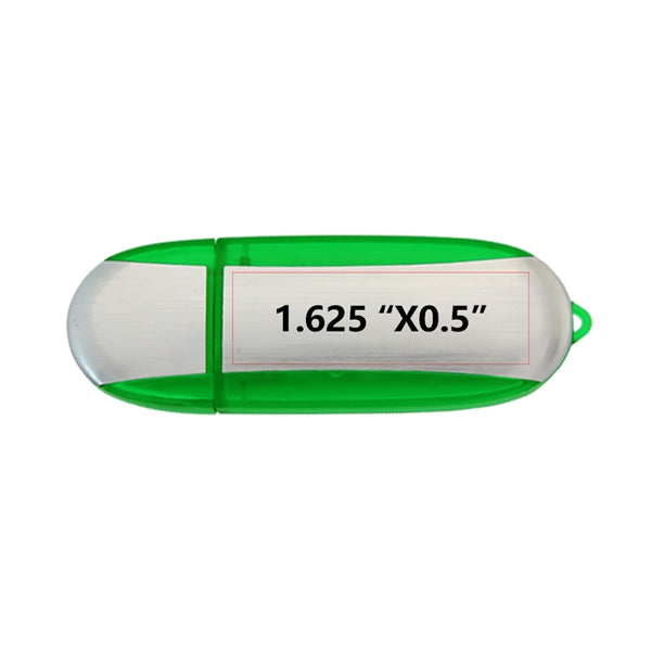 Lemont Brushed Aluminum Oval USB Flash Drive