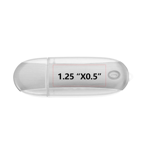 Lemont Brushed Aluminum Oval USB Flash Drive