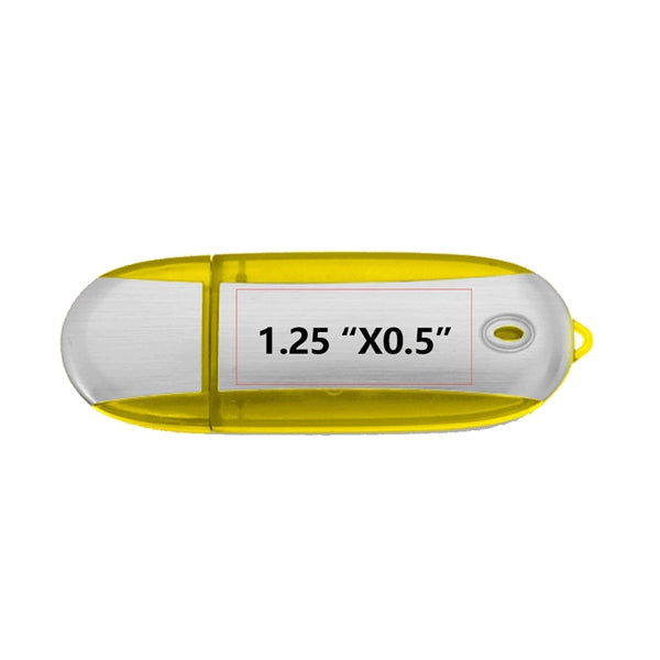 Lemont Brushed Aluminum Oval USB Flash Drive