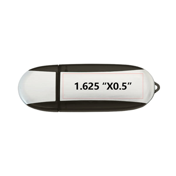 Lemont Brushed Aluminum Oval USB Flash Drive