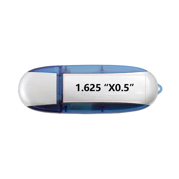 Lemont Brushed Aluminum Oval USB Flash Drive