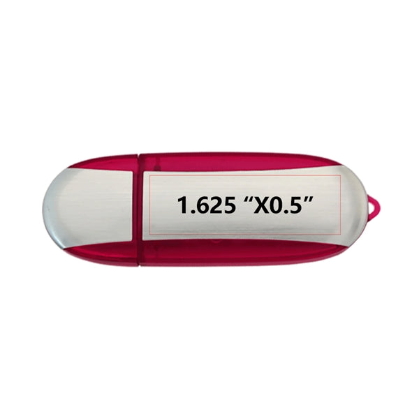 Lemont Brushed Aluminum Oval USB Flash Drive