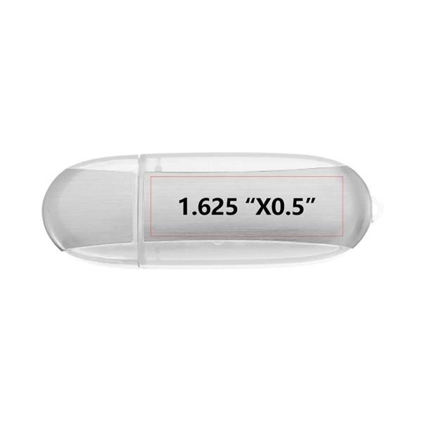 Lemont Brushed Aluminum Oval USB Flash Drive