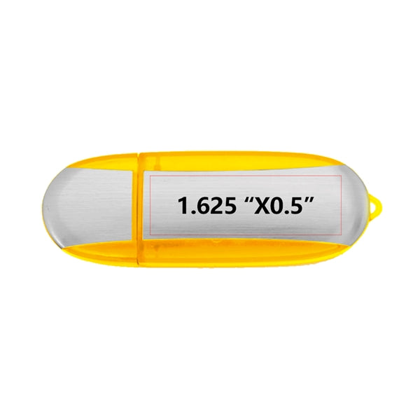 Lemont Brushed Aluminum Oval USB Flash Drive
